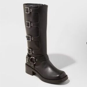 Wild Fable Rebel Moto Boots Black